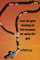 Cast all your anxiety on him because he cares for you | 1 Peter 5:7: Notebook with a Bible Verse Cover to use as Notebook | Planner | Journal - 120
