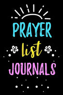 Prayer List Journals: Blank Prayer Journal