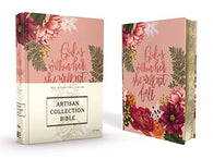 NIV. Artisan Collection Bible. Cloth over Board. Pink Floral. Designed Edges under Gilding. Red Letter Edition. Comfort Print