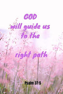 God will guide us to the right path | Psaml 37:5: Notebook with a Floral Cover with Bible Verse to use as Notebook | Planner | Journal - 120 pages b