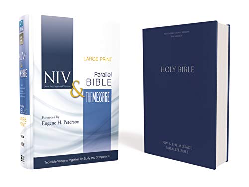 NIV. The Message. Side-by-Side Bible. Large Print. Hardcover: Two Bible Versions Together for Study and Comparison