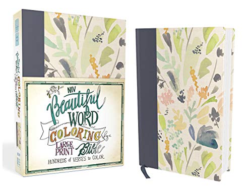 NIV. Beautiful Word Coloring Bible. Large Print. Cloth over Board. Navy