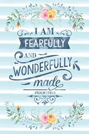 I Am Fearfully And Wonderfully Made: Notebook with Christian Bible Verse Quote Cover - Blank College Ruled Lines (Scripture Journals for Church &