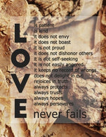 Love is Patient. Kind.. Never Fails: 150 Lined Journal Pages / Diary / Notebook Featuring Corinthians 13 Bible Verse on Cover