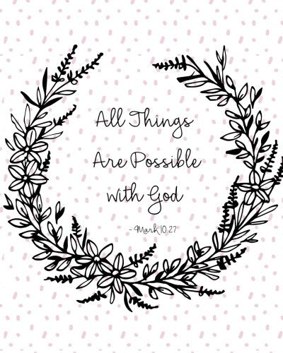 All Things Are Possible with God - Mark 10:27: Prayer Journal To Write In For Daily Conversation & Praise with God (Bible Verse Journal Cover De