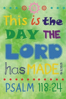 This is the day the Lord has made!: Christian Kid Journal Note Book Lined   (6"  x 9"). Christian Art Gifts    Blank Lined book 132 pages