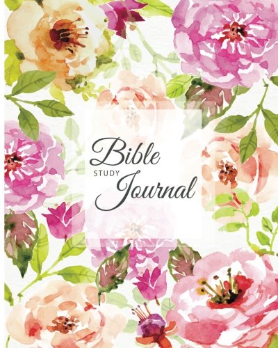 Bible Study Journal: Creative Christian Workbook. Simple Journaling Scripture with Watercolor Flower Cover