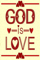 God is Love: Bible Verse Quote Cover Composition A5 Size Christian Gift Ruled Journal Notebook Diary To Write In For Sermon Notes. Devotional. Bible