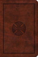 ESV Large Print Compact Bible (TruTone. Brown. Mosaic Cross Design)