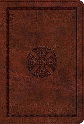 ESV Large Print Compact Bible (TruTone. Brown. Mosaic Cross Design)