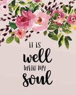 It is well with my soul: Bible Verse Journal Wide Ruled College Lined Composition Notebook For 132 Pages of 8"x10" Lined Paper Journal (Bi