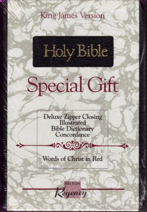 Holy Bible King James Version Special Gift (174Z  Black Leather. Zipper)